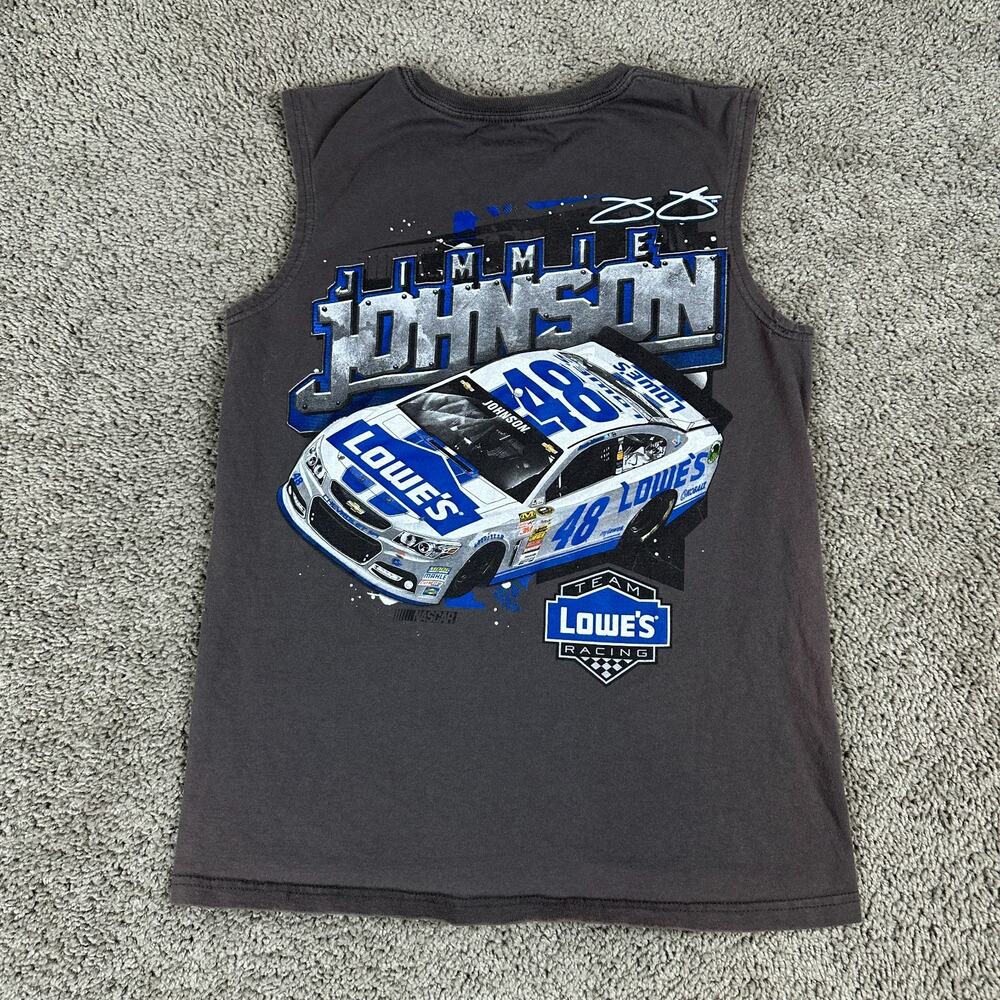 Jimmie Johnson 48 Shirt S Gray NASCAR Racing Mens Graphic Tee Race Car Driver